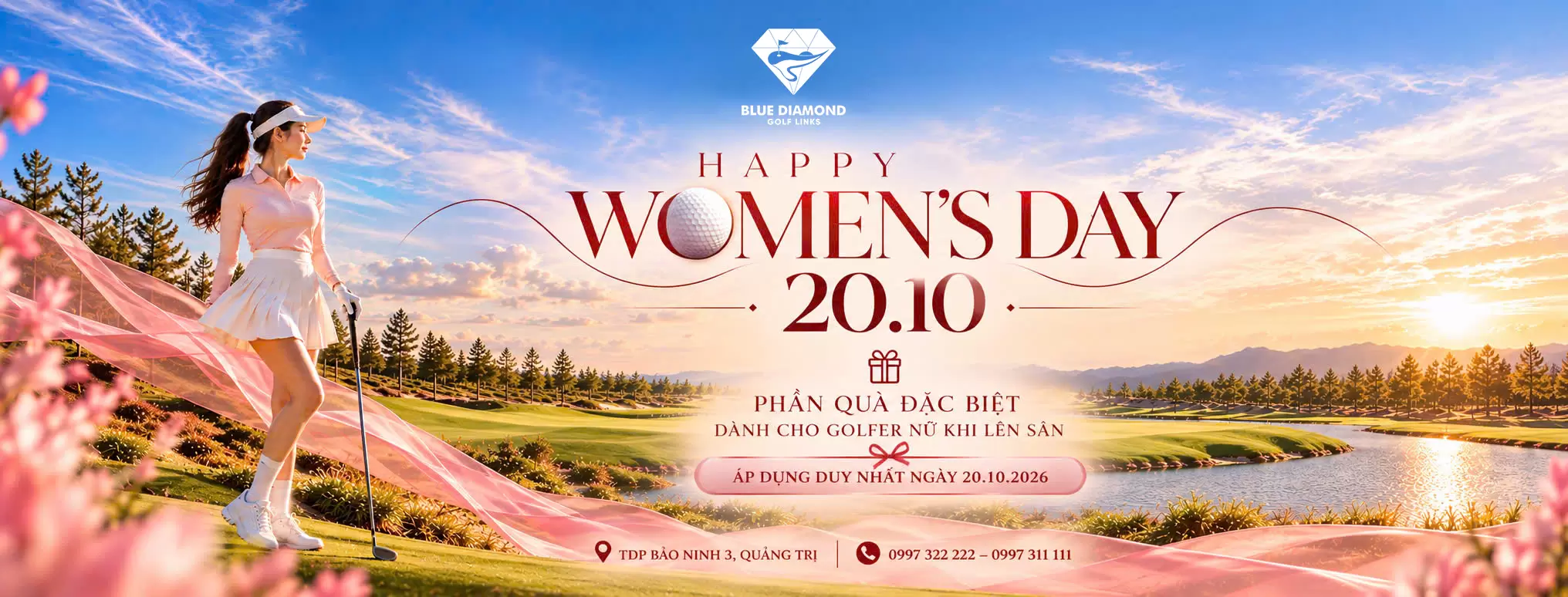 ĐÓN 20/10 ĐẦY NIỀM VUI VÀ NHẬN QUÀ Ý NGHĨA TẠI BLUE DIAMOND GOLF LINKS